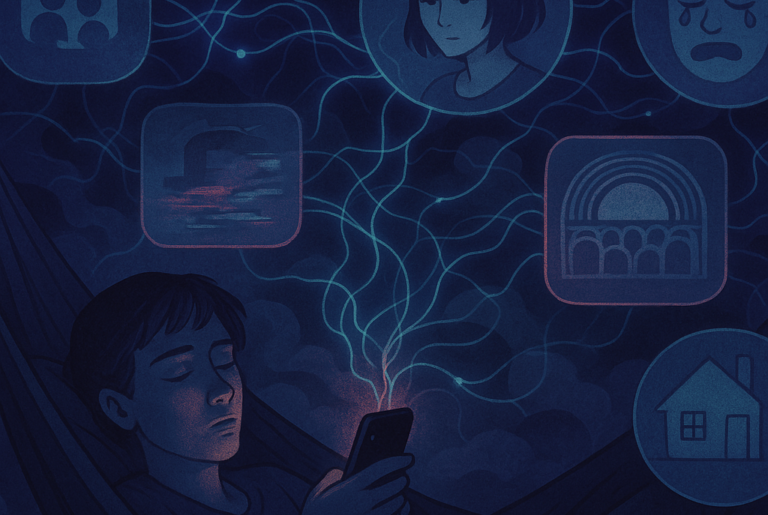 Crónica íntima sobre el insomnio, TikTok y un algoritmo que refleja pensamientos, dolores y noches sin sueño pero llenas de humanidad.